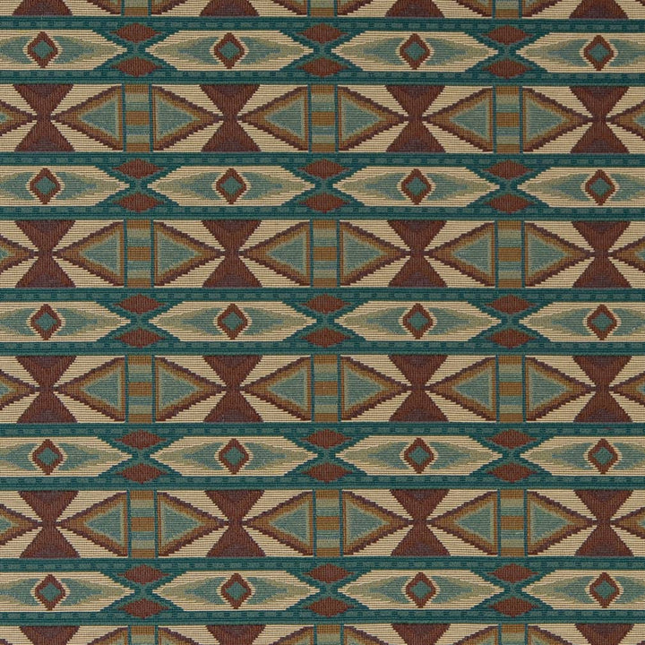 D2010 Teal by Charlotte Fabric Southwest 62% Cotton, 38% Polyester Made In USA Exceeds 100,000 Wyzenbeek Rubs (Heavy Duty) </p><p>Repeat: Horizontal: 6" x Vertical: 4" 54 Inches - Fabric Carolina -