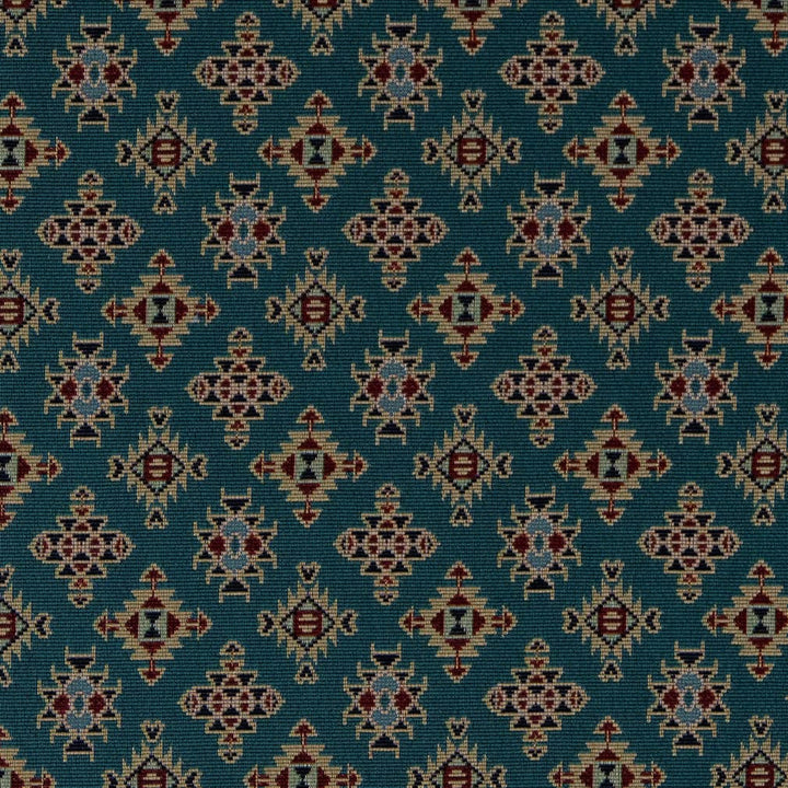 D2014 Turquoise by Charlotte Designer Fabric Southwest 62% Cotton, 38% Polyester Made In USA Exceeds 100,000 Wyzenbeek Rubs (Heavy Duty) </p><p>Repeat: Horizontal: 6" x Vertical: 7" 54 Inches - Swanky Fabrics -