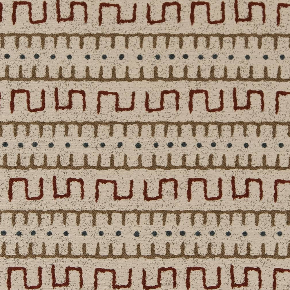 D2032 Brick by Charlotte Designer Fabric Southwest 100% Polypropylene Made In USA Exceeds 60,000 Wyzenbeek Rubs (Heavy Duty) </p><p>Repeat: Horizontal: 5" x Vertical: 5" 54 Inches - Swanky Fabrics -