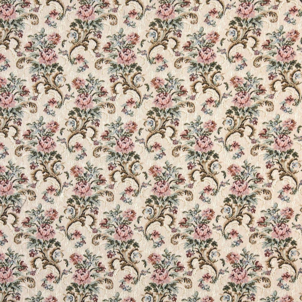 D2055 Rose Mist by Charlotte Designer Fabric Tapestry Classics II 39% Polyester, 33% Olefin, 28% Cotton Asia Exceeds 100,000 Wyzenbeek Rubs (Heavy Duty) </p><p>Repeat: Horizontal: 6.5" x Vertical: 7" 54 Inches - Swanky Fabrics -