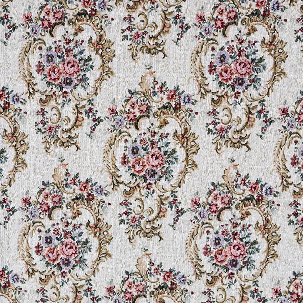 D2064 Ivory by Charlotte Fabric Tapestry Classics II 60% Polyester, 40% Cotton Asia Exceeds 30,000 Wyzenbeek Rubs (Heavy Duty) </p><p>Repeat: Horizontal: 14" x Vertical: 14" 54 Inches - Fabric Carolina -