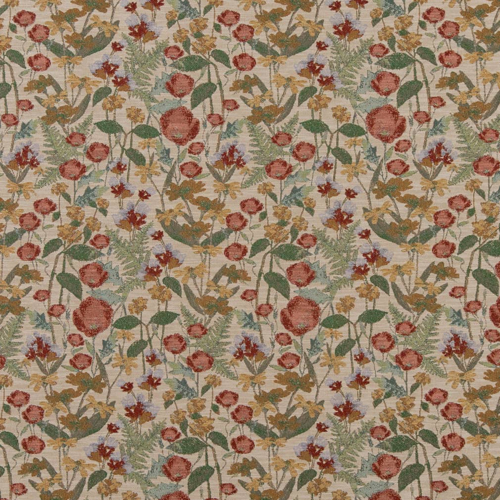 D2069 Poppy by Charlotte Fabric Tapestry Classics II 65% Polyester, 35% Cotton Asia Exceeds 30,000 Wyzenbeek Rubs (Heavy Duty) </p><p>Repeat: Horizontal: 14.5" x Vertical: 27" 54 Inches - Fabric Carolina -