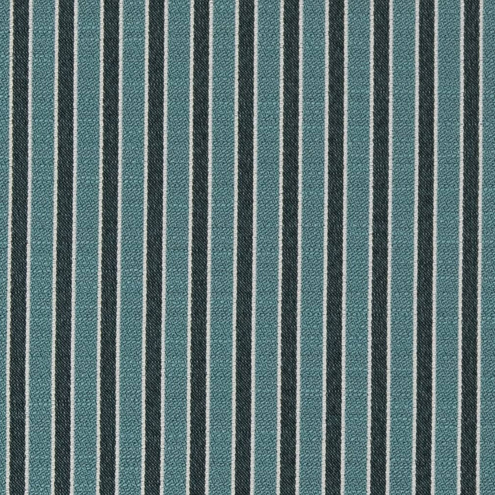 D2129 Aqua Stripe by Charlotte Fabric Small Scale Patterns 100% Woven Polyester Asia Exceeds 100,000 Wyzenbeek Rubs (Heavy Duty) </p><p>Repeat: Horizontal: 1" 54 Inches - Fabric Carolina -
