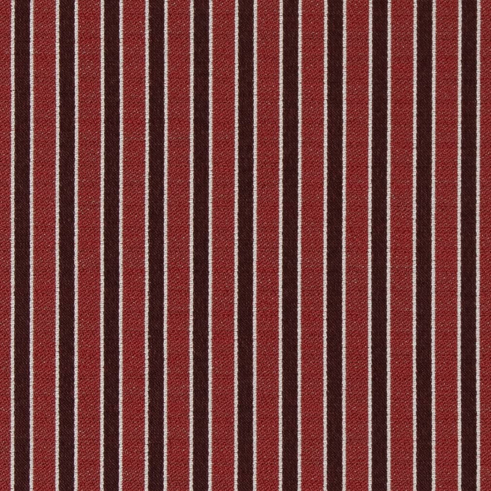 D2132 Ruby Stripe by Charlotte Designer Fabric Small Scale Patterns 100% Woven Polyester Asia Exceeds 100,000 Wyzenbeek Rubs (Heavy Duty) </p><p>Repeat: Horizontal: 1" 54 Inches - Swanky Fabrics -