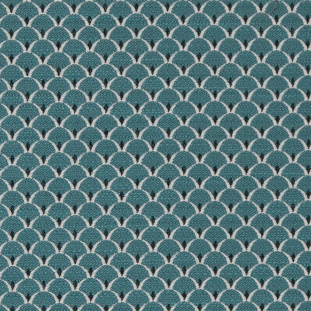 D2139 Aqua Scales by Charlotte Designer Fabric Small Scale Patterns 100% Woven Polyester Asia Exceeds 100,000 Wyzenbeek Rubs (Heavy Duty) </p><p>Repeat: Horizontal: 1" x Vertical: 1" 54 Inches - Swanky Fabrics -