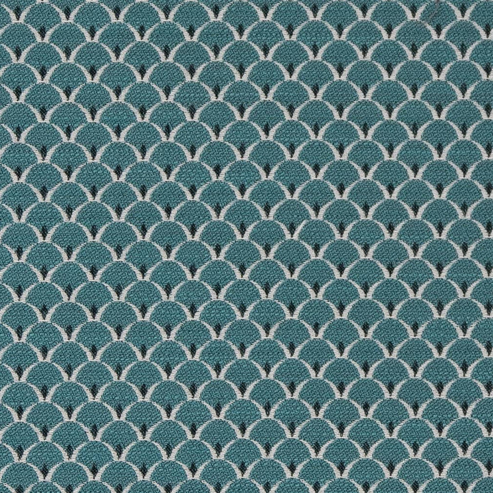 D2139 Aqua Scales by Charlotte Designer Fabric Small Scale Patterns 100% Woven Polyester Asia Exceeds 100,000 Wyzenbeek Rubs (Heavy Duty) </p><p>Repeat: Horizontal: 1" x Vertical: 1" 54 Inches - Swanky Fabrics -