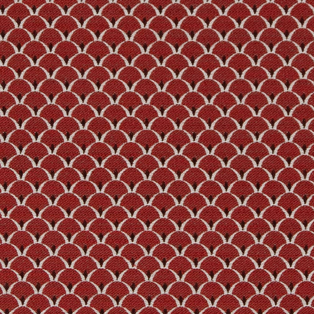 D2142 Ruby Scales by Charlotte Designer Fabric Small Scale Patterns 100% Woven Polyester Asia Exceeds 100,000 Wyzenbeek Rubs (Heavy Duty) </p><p>Repeat: Horizontal: 1" x Vertical: 1" 54 Inches - Swanky Fabrics -