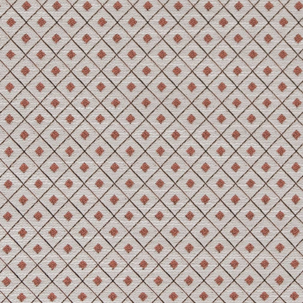 D2151 Salmon Diamond by Charlotte Fabric Small Scale Patterns 100% Woven Polyester Asia Exceeds 100,000 Wyzenbeek Rubs (Heavy Duty) </p><p>Repeat: Horizontal: 1" x Vertical: 1" 54 Inches - Fabric Carolina -