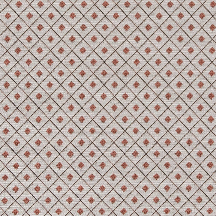 D2151 Salmon Diamond by Charlotte Fabric Small Scale Patterns 100% Woven Polyester Asia Exceeds 100,000 Wyzenbeek Rubs (Heavy Duty) </p><p>Repeat: Horizontal: 1" x Vertical: 1" 54 Inches - Fabric Carolina -