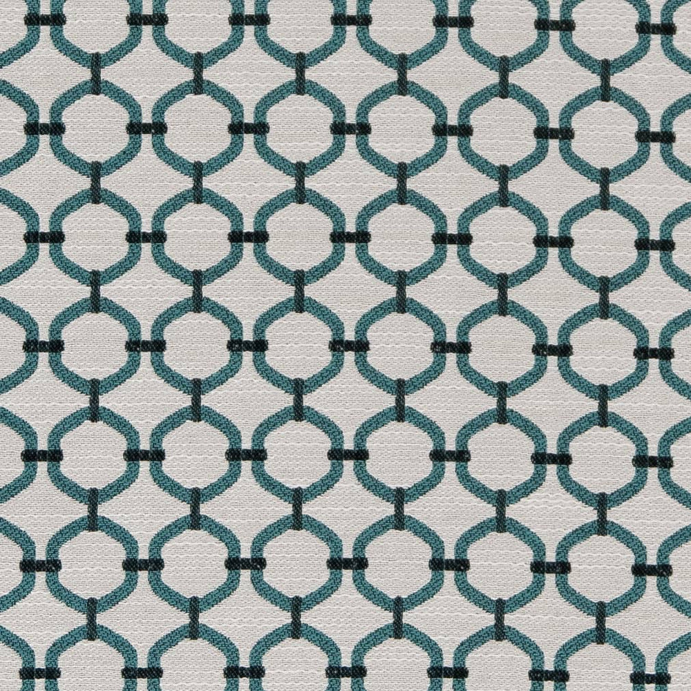 D2169 Aqua Lattice by Charlotte Fabric Small Scale Patterns 100% Woven Polyester Asia Exceeds 100,000 Wyzenbeek Rubs (Heavy Duty) </p><p>Repeat: Horizontal: 1.5" x Vertical: 1.5" 54 Inches - Fabric Carolina -