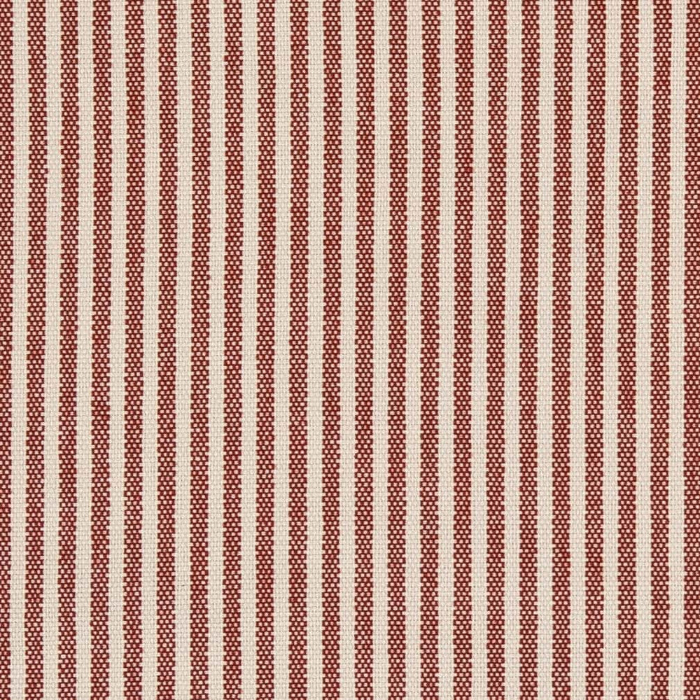 D2587 Ticking Crimson by Charlotte Fabric Classic Wovens 51% Cotton, 49% Recycled Polyester USA Exceeds 80,000 Wyzenbeek Rubs </p><p>Repeat: Horizontal .5" 54 Inches - Fabric Carolina -