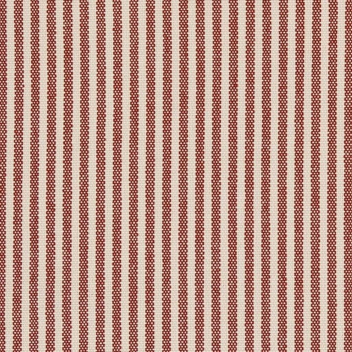 D2587 Ticking Crimson by Charlotte Fabric Classic Wovens 51% Cotton, 49% Recycled Polyester USA Exceeds 80,000 Wyzenbeek Rubs </p><p>Repeat: Horizontal .5" 54 Inches - Fabric Carolina -