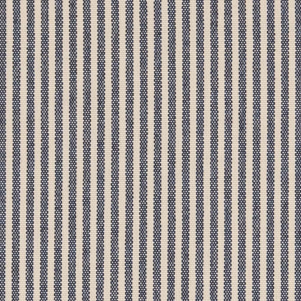 D2588 Ticking Navy by Charlotte Designer Fabric Classic Wovens 51% Cotton, 49% Recycled Polyester USA Exceeds 80,000 Wyzenbeek Rubs </p><p>Repeat: Horizontal .5" 54 Inches - Swanky Fabrics -