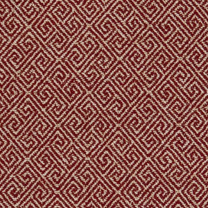 D2615 Greek Key Crimson by Charlotte Fabric