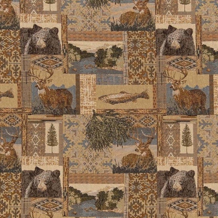 D2661 Nature Beige by Charlotte Designer Fabric Novelty Tapestry 55% Cotton, 45% Polyester Asia Exceeds 30,000 Wyzenbeek Rubs </p><p>Repeat: Horizontal 14" x Vertical 14" 54 Inches - Swanky Fabrics -