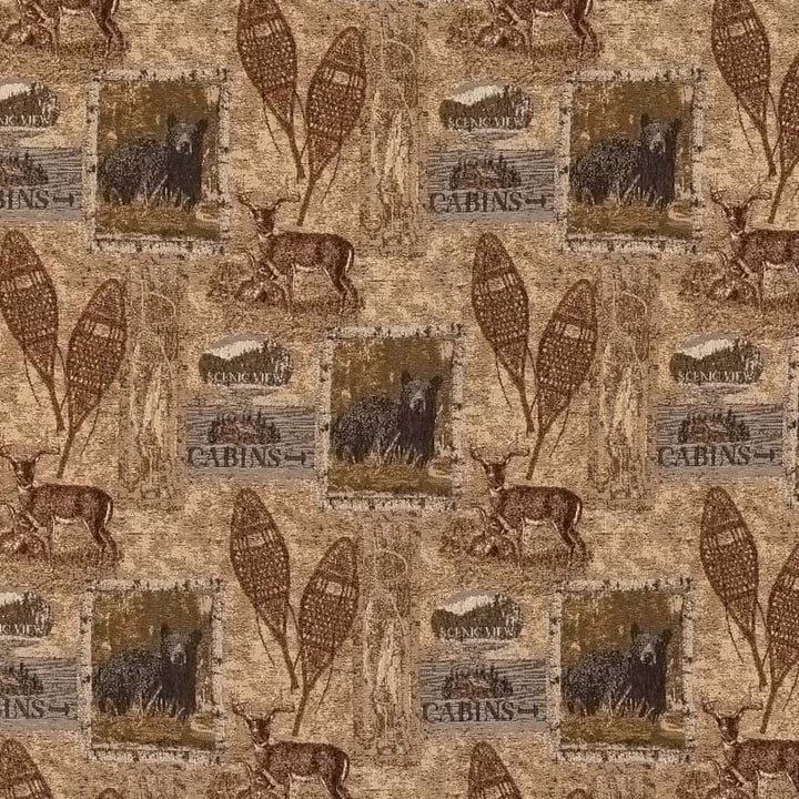D2671 Cabin Pine by Charlotte Fabric Novelty Tapestry 55% Polyester, 45% Cotton Asia Exceeds 70,000 Wyzenbeek Rubs </p><p>Repeat: Horizontal 13.5" x Vertical 14.25" 54 Inches - Fabric Carolina -