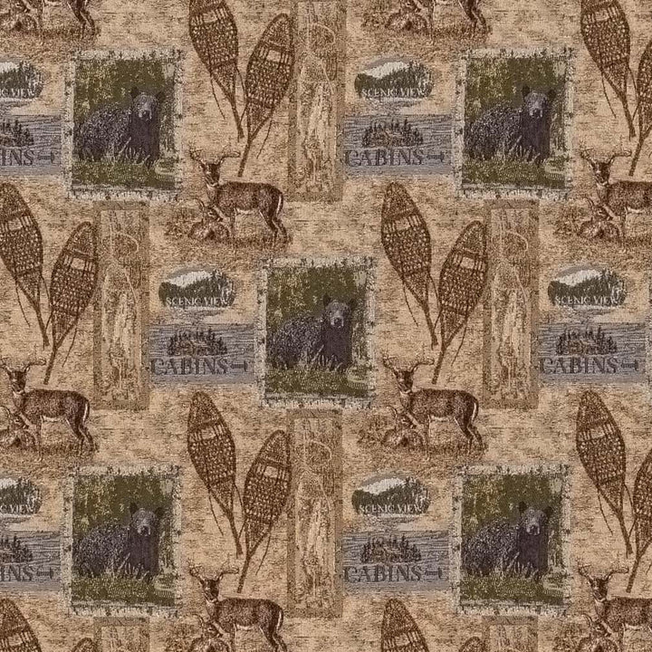 D2672 Cabin Honey by Charlotte Fabric Novelty Tapestry 55% Polyester, 45% Cotton Asia Exceeds 70,000 Wyzenbeek Rubs </p><p>Repeat: Horizontal 13.5" x Vertical 14.25" 54 Inches - Fabric Carolina -