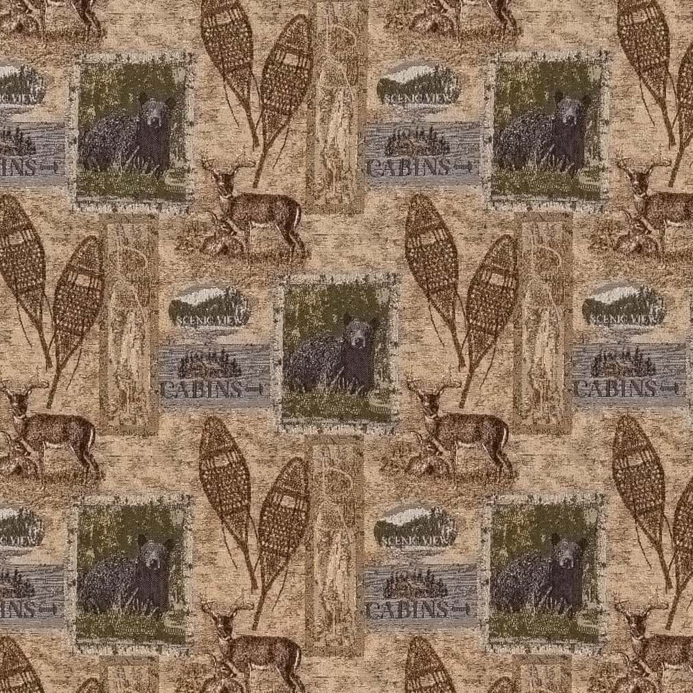 D2672 Cabin Honey by Charlotte Designer Fabric Novelty Tapestry 55% Polyester, 45% Cotton Asia Exceeds 70,000 Wyzenbeek Rubs </p><p>Repeat: Horizontal 13.5" x Vertical 14.25" 54 Inches - Swanky Fabrics -