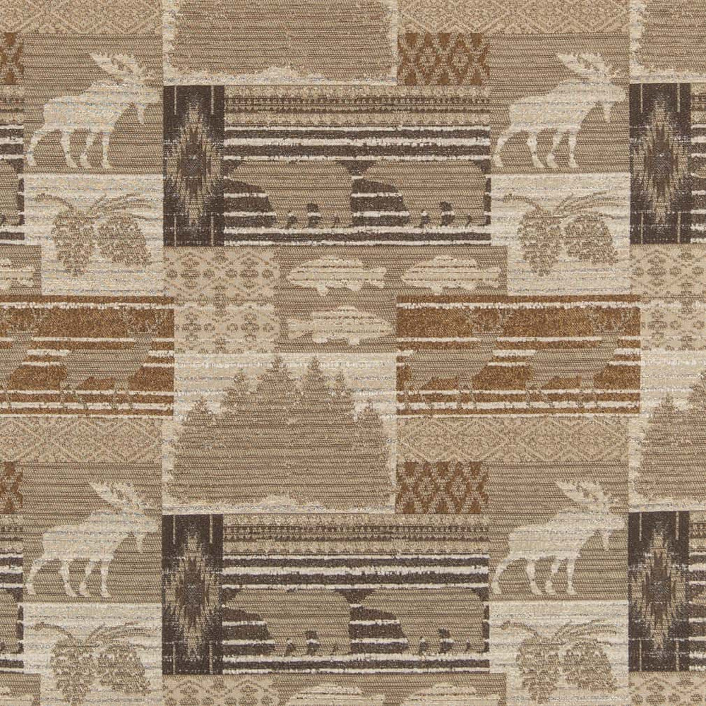 D2687 Moose Neutral by Charlotte Fabric Novelty Tapestry 95% Polyester, 5% Rayon Asia Exceeds 100,000 Wyzenbeek Rubs </p><p>Repeat: Horizontal 14.5" x Vertical 13" 54 Inches - Fabric Carolina -