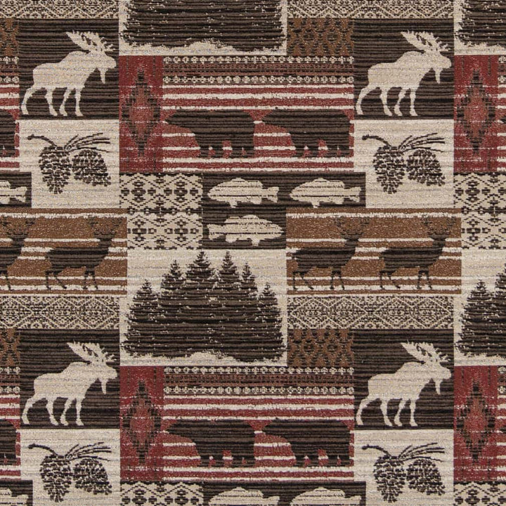 D2688 Moose Currant by Charlotte Fabric Novelty Tapestry 95% Polyester, 5% Rayon Asia Exceeds 100,000 Wyzenbeek Rubs </p><p>Repeat: Horizontal 14.5" x Vertical 13" 54 Inches - Fabric Carolina -