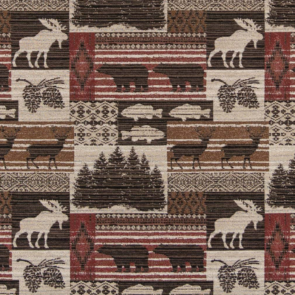 D2688 Moose Currant by Charlotte Fabric Novelty Tapestry 95% Polyester, 5% Rayon Asia Exceeds 100,000 Wyzenbeek Rubs </p><p>Repeat: Horizontal 14.5" x Vertical 13" 54 Inches - Fabric Carolina -