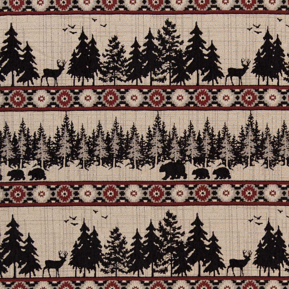 D2692 Forest Crimson by Charlotte Designer Fabric Novelty Tapestry 55% Polyester, 45% Viscose Asia Exceeds 110,000 Wyzenbeek Rubs </p><p>Repeat: Horizontal 14" x Vertical 13.75" 54 Inches - Swanky Fabrics -