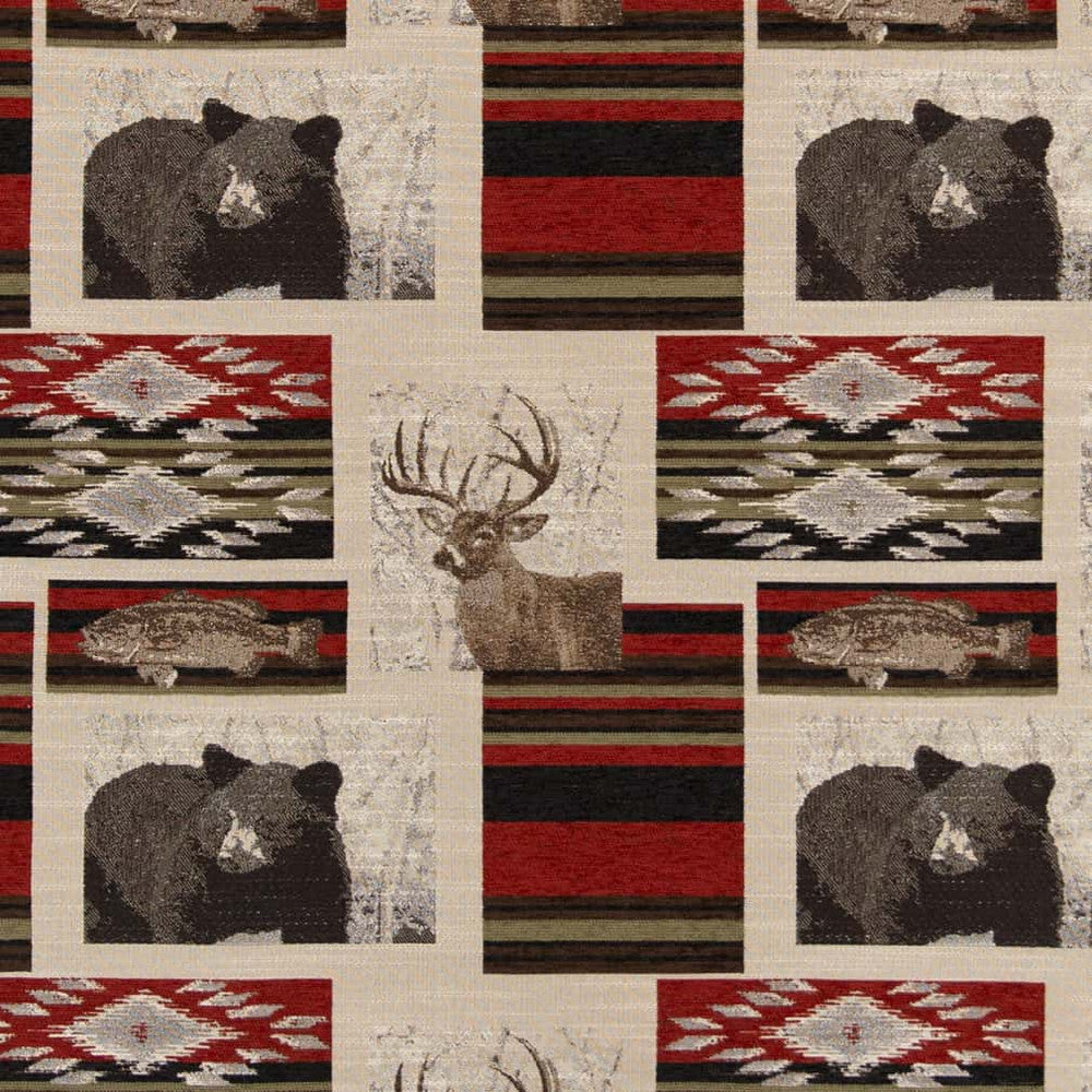 D2694 Sedona Berry by Charlotte Fabric Novelty Tapestry 100% Polyester Asia Exceeds 150,000 Wyzenbeek Rubs </p><p>Repeat: Horizontal 14" x Vertical 13" 54 Inches - Fabric Carolina -