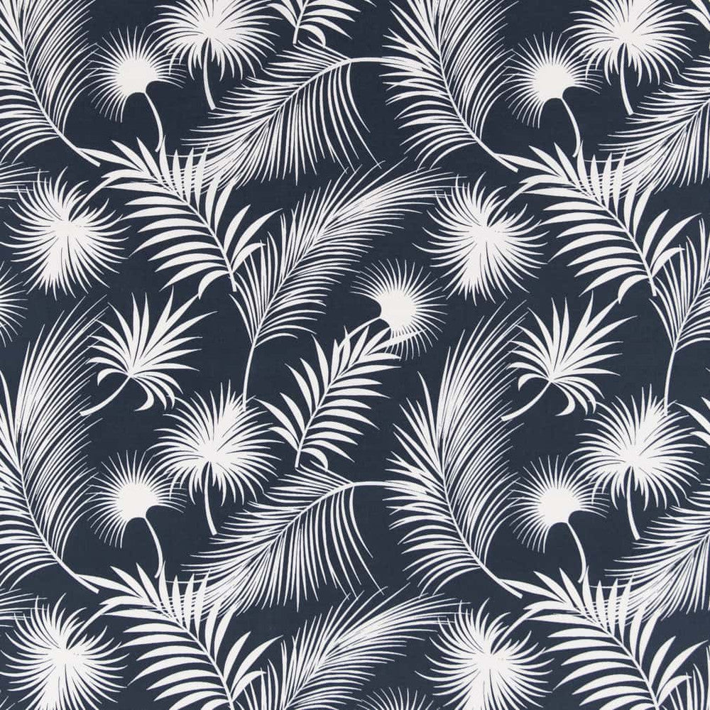 D2751 Navy by Charlotte Designer Fabric Patio Prints II 100% Spun Polyester Asia Exceeds 60,000 Wyzenbeek Rubs </p><p>Repeat: Horizontal 18" x Vertical 18" 54 Inches - Swanky Fabrics -