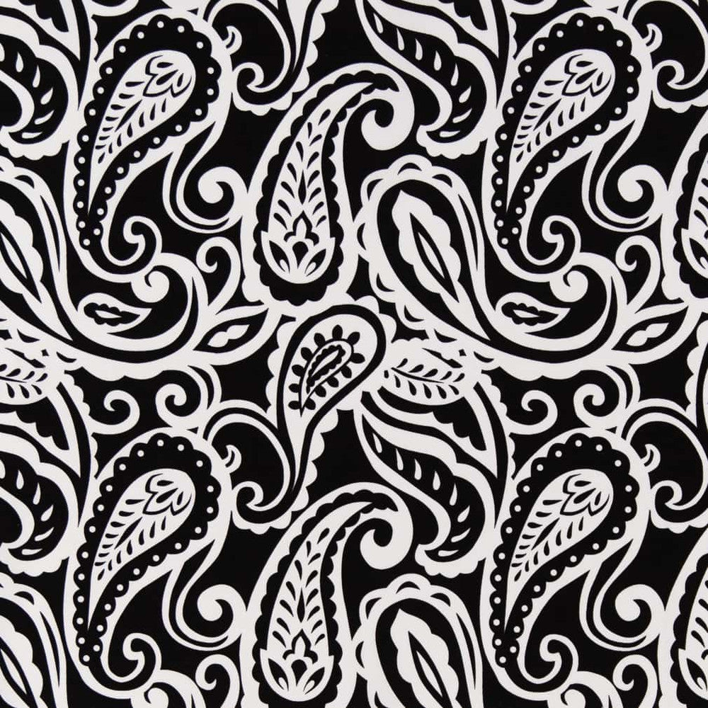 D2759 Raven by Charlotte Designer Fabric Patio Prints II 100% Spun Polyester Asia Exceeds 60,000 Wyzenbeek Rubs </p><p>Repeat: Horizontal 13.5" x Vertical 13.5" 54 Inches - Swanky Fabrics -