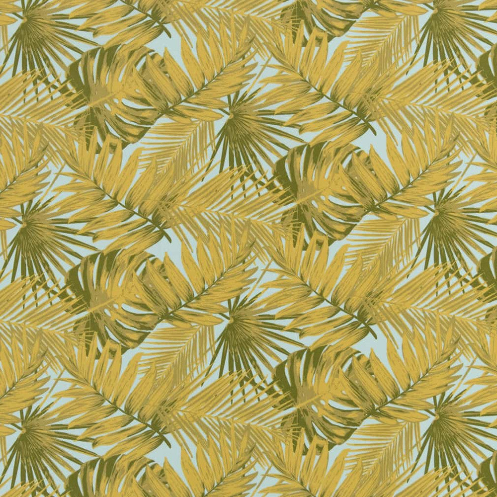 D2767 Aqua by Charlotte Designer Fabric Patio Prints II 100% Spun Polyester Asia Exceeds 60,000 Wyzenbeek Rubs </p><p>Repeat: Horizontal 25" x Vertical 12.5" 54 Inches - Swanky Fabrics -