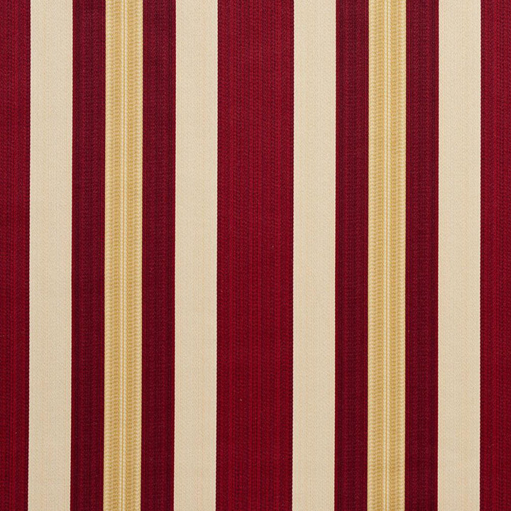 D302 Ruby Noble Stripe by Charlotte Fabric Old World Classics 70% Polyester, 30% Cotton Spain Exceeds 30,000 Wyzenbeek Rubs (Heavy Duty) Horizontal: 7" 54 Inches - Fabric Carolina -