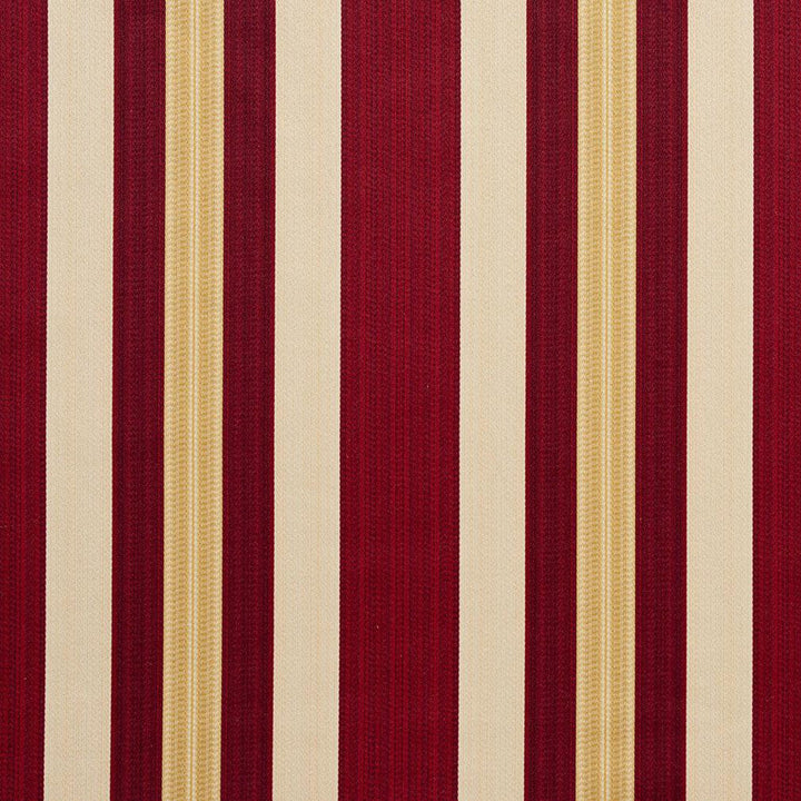D302 Ruby Noble Stripe by Charlotte Designer Fabric Old World Classics 70% Polyester, 30% Cotton Spain Exceeds 30,000 Wyzenbeek Rubs (Heavy Duty) </p><p>Repeat: Horizontal: 7" 54 Inches - Swanky Fabrics -