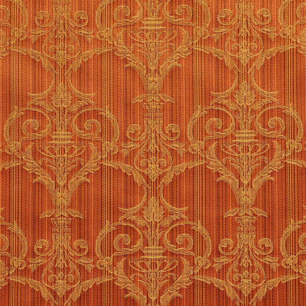 D309 Amber Victorian by Charlotte Designer Fabric Old World Classics 70% Polyester, 30% Cotton Spain Exceeds 30,000 Wyzenbeek Rubs (Heavy Duty) Horizontal: 7" x Vertical: 9" 54 Inches - Swanky Fabrics -