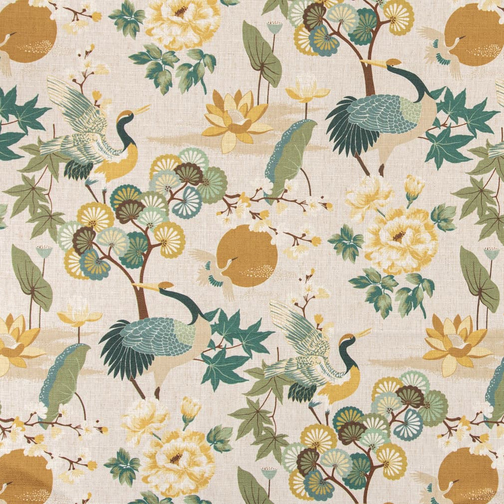 D3317 Sage by Charlotte Fabric Linen Prints 91% Polyester, 9% Linen Asia Exceeds 100,000 Wyzenbeek Rubs (Heavy Duty) </p><p>Repeat: Horizontal 28" x Vertical 27.5" 54 Inches - Fabric Carolina -