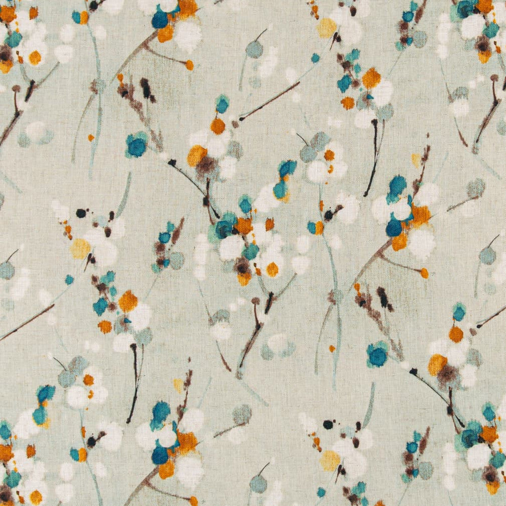 D3320 Turquoise by Charlotte Fabric Linen Prints 95% Polyester, 5% Linen Asia Exceeds 100,000 Wyzenbeek Rubs (Heavy Duty) </p><p>Repeat: Horizontal 27" x Vertical 27" 54 Inches - Fabric Carolina -