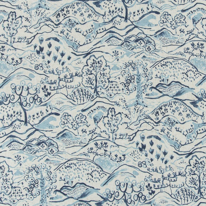 D3335 Indigo by Charlotte Fabric Linen Prints 95% Polyester, 5% Linen Asia Exceeds 100,000 Wyzenbeek Rubs (Heavy Duty) </p><p>Repeat: Horizontal 28" x Vertical 27.5" 54 Inches - Fabric Carolina -