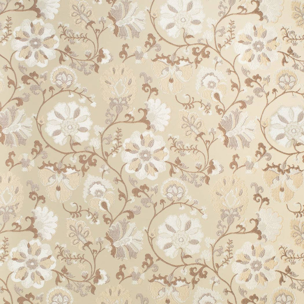 D4410 Eve Oyster by Charlotte Designer Fabric Vintage Damask 100% Polyester Asia </p><p>Repeat: Horizontal 14.5" x Vertical 14.75" 54 Inches - Swanky Fabrics -