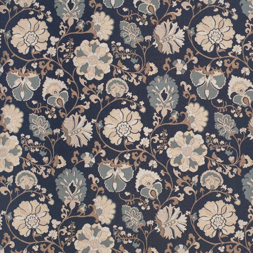D4411 Eve Navy by Charlotte Fabric Vintage Damask 100% Polyester Asia </p><p>Repeat: Horizontal 14.5" x Vertical 14.75" 54 Inches - Fabric Carolina -