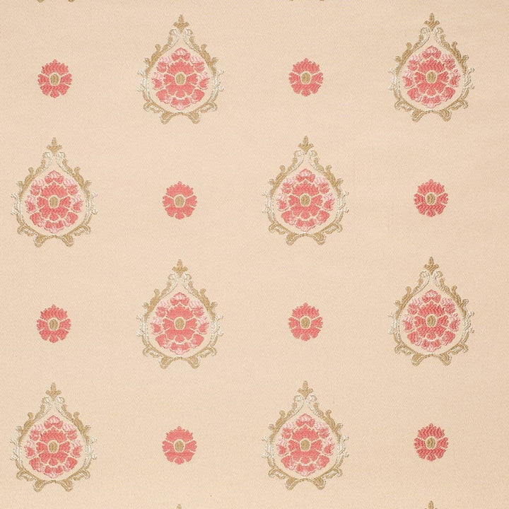 D4412 Aurora Coral by Charlotte Fabric Vintage Damask 100% Polyester Asia </p><p>Repeat: Horizontal 7.5" x Vertical 7" 54 Inches - Fabric Carolina -