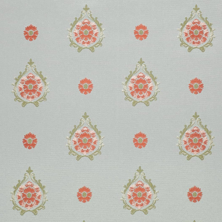 D4415 Aurora Aqua by Charlotte Fabric Vintage Damask 100% Polyester Asia </p><p>Repeat: Horizontal 7.5" x Vertical 7" 54 Inches - Fabric Carolina -