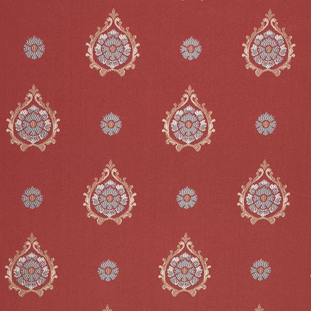 D4416 Aurora Garnet by Charlotte Fabric Vintage Damask 100% Polyester Asia </p><p>Repeat: Horizontal 7.5" x Vertical 7" 54 Inches - Fabric Carolina -