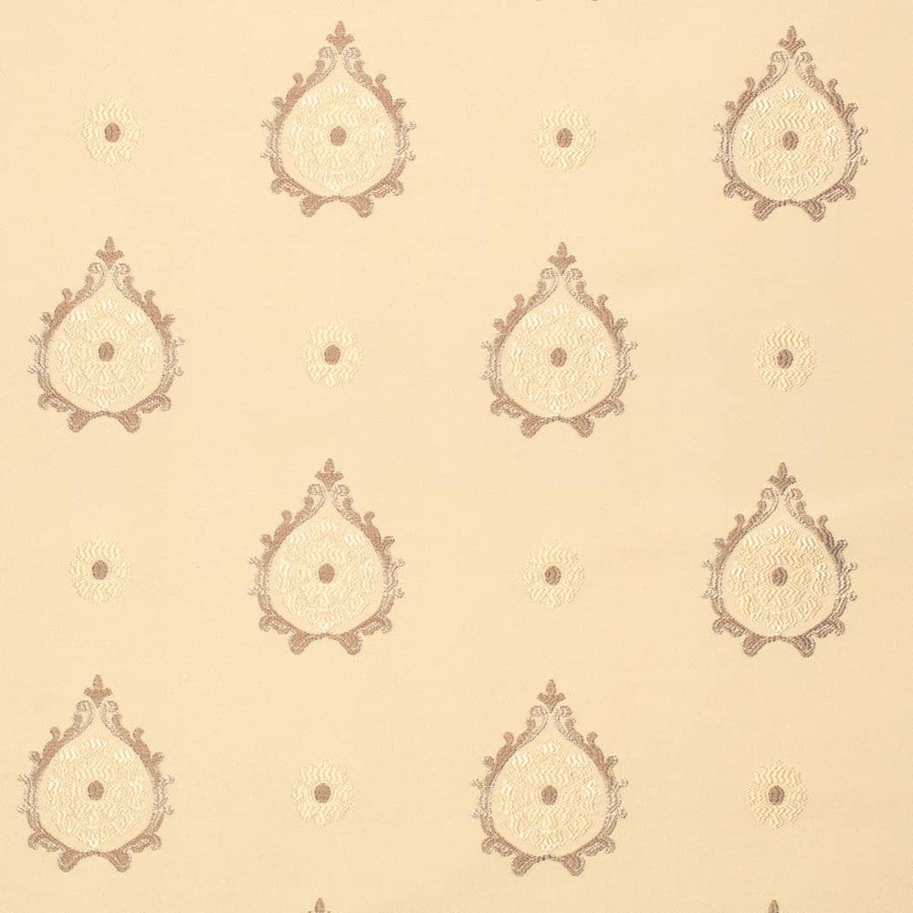 D4417 Aurora Oyster by Charlotte Fabric Vintage Damask 100% Polyester Asia </p><p>Repeat: Horizontal 7.5" x Vertical 7" 54 Inches - Fabric Carolina -