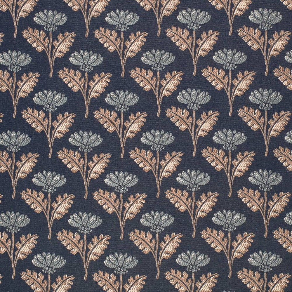 D4425 Grace Navy by Charlotte Fabric Vintage Damask 100% Polyester Asia </p><p>Repeat: Horizontal 3.75" x Vertical 4" 54 Inches - Fabric Carolina -