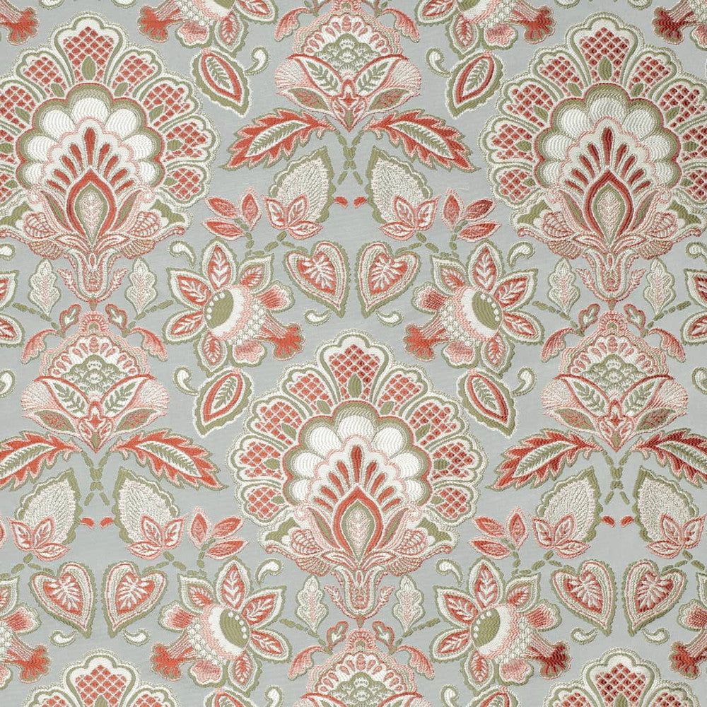 D4436 Felicity Aqua by Charlotte Fabric Vintage Damask 100% Polyester Asia </p><p>Repeat: Horizontal 14.75" x Vertical 18.25" 54 Inches - Fabric Carolina -