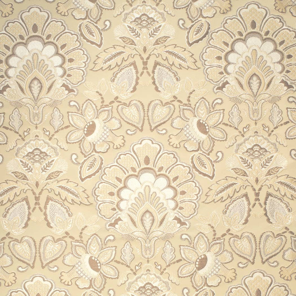 D4438 Felicity Oyster by Charlotte Fabric Vintage Damask 100% Polyester Asia </p><p>Repeat: Horizontal 14.75" x Vertical 18.25" 54 Inches - Fabric Carolina -