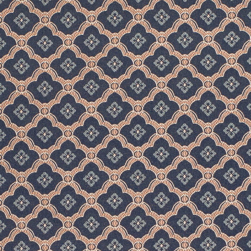 D4446 Mae Navy by Charlotte Fabric Vintage Damask 100% Polyester Asia </p><p>Repeat: Horizontal 2" x Vertical 2" 54 Inches - Fabric Carolina -