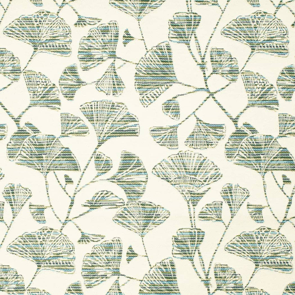 D4554 Ginkgo Pool by Charlotte Designer Fabric Veranda II 71% Polypropylene, 29% Polyester Mexico </p><p>Repeat: Horizontal 11" x Vertical 11" 54 Inches - Swanky Fabrics -