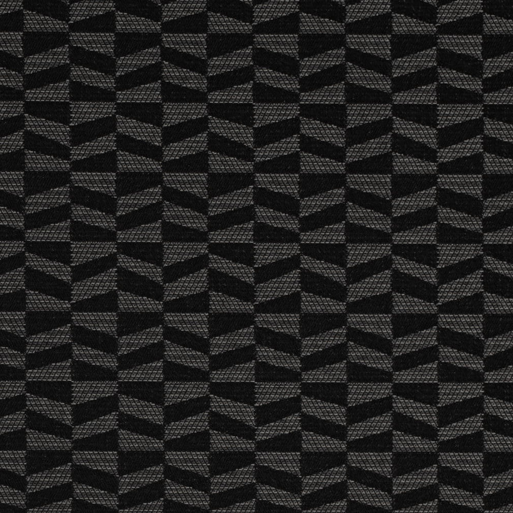 D4603 Jet by Charlotte Designer Fabric Contract Collective 100% Polyester USA Exceeds 100,000 Wyzenbeek Rubs (Heavy Duty) Horizontal 1.75" x Vertical 2.75" 54 Inches - Swanky Fabrics -