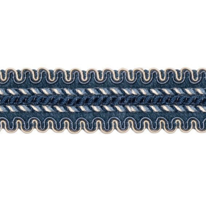 04029 Blue by Europatex Fabric Portofino 50% Viscose, 50% Cotton 1.25 inches - Fabric Carolina -