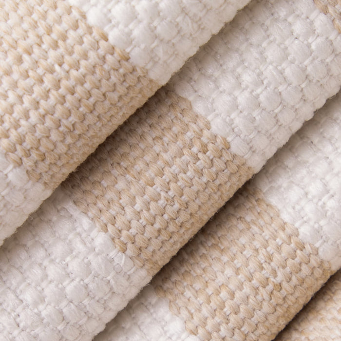 Value Stripes Biscuit D5095 by Charlotte Fabrics Fabric Charlotte Fabrics Fabric Value Stripes 100% Polypropylene USA Horizontal 1.75" 54"  - Fabric Carolina - 